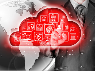 Cloud computing touchscreen interface
