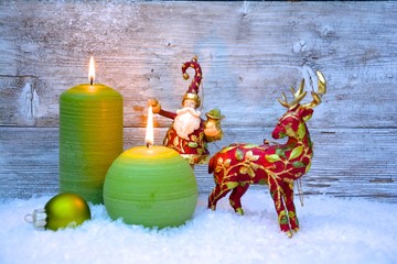 Weihnachtsdekoration - rot / grün