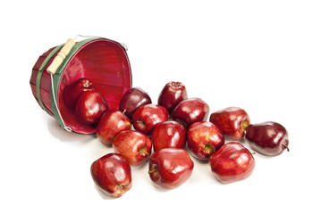 Small Red Basket Of Apples