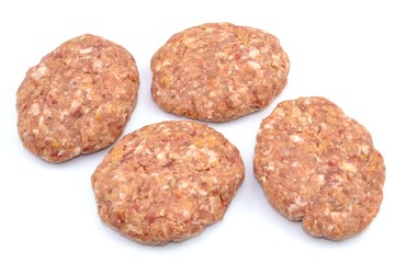 raw minced meat for pork chops