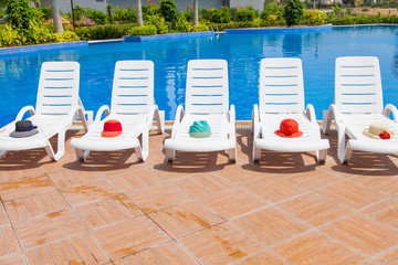 rest in paradise - with hat and pool