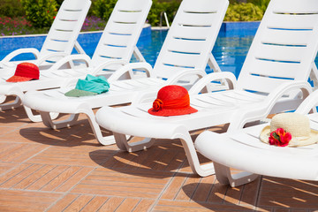 rest in paradise - with hat and pool