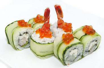 delicious seafood sushi at a Japanese restaurant