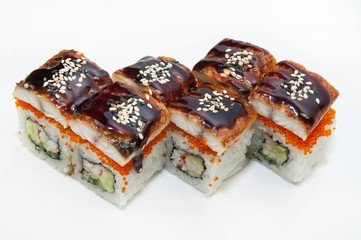 delicious seafood sushi at a Japanese restaurant