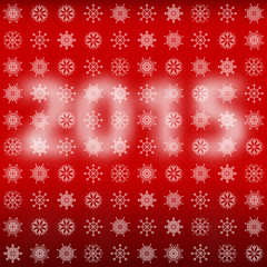 Naklejka na ściany i meble Numbers 2015 with snowflakes.
