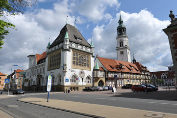 Fototapeta na wymiar Bomann Museum, Stadtkirche, Stechbahn, Altstadt, Celle