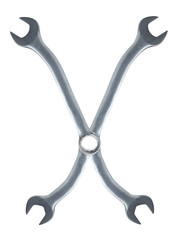 letter X made of spanners