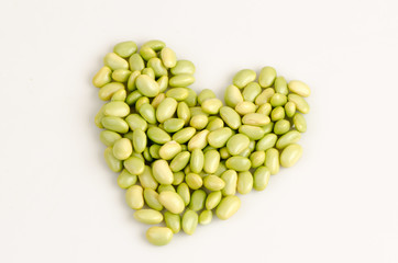 Green soybean, the pigeon pea or genus Cajanus.