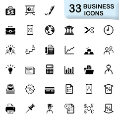33 black business icons