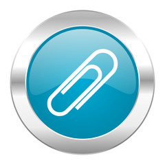 paperclip internet blue icon