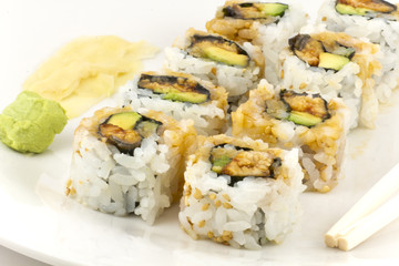 Hosomaki, Unagi maki, BBQ eel, avocado roll