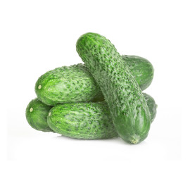 Cucumbers isolated on white background