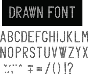 Obraz premium drawn font, all letters of the alphabet in hand drawn style