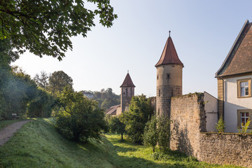 Fototapeta na wymiar Medieval Bavarian City Sesslach in Germany