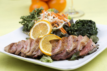 Roast Duck Breast with Orange sauce