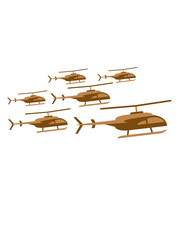 Viele Armee Heli Geschwader Schwarm Muster © Style-o-Mat-Design