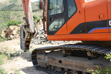 Fototapeta premium Excavators on construction site