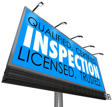 Inspection Qualified Certified Licensed Trusted Billboard Advert