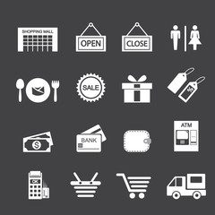 shopping icon set
