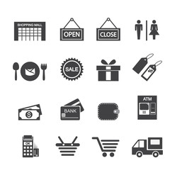 shopping icon set