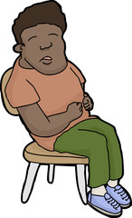 Sleepy Sitting Person