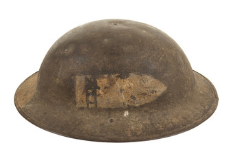 Obraz premium A World War One U.S. Army Doughboy Helmet