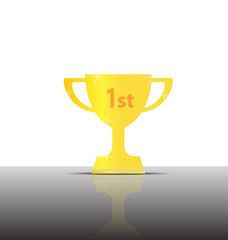 1st golden Champions Cup vector illustration