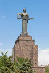 Fototapeta na wymiar Mother Armenia statue in Victory Park , Yerevan, Armenia