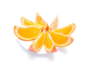 sliced orange on a plate