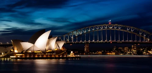 Acrylic prints Sydney Harbour Bridge Harbor Bridge Skyline II