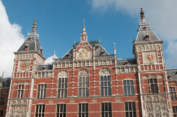 Fototapeta na wymiar Bahnhof Amsterdam Centraal