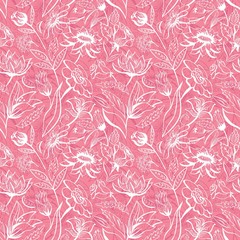 Pink tender floral pattern
