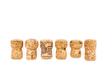 Champagne corks isolated