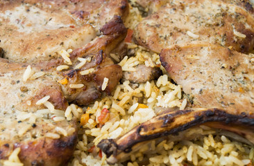 Pork with rice