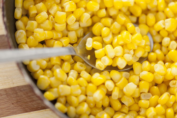 Cooked sweetcorn