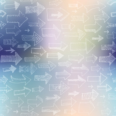 Arrows on blur background.