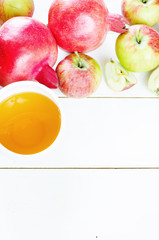 apples, honey and pomegranates, traditional food for the Jewish