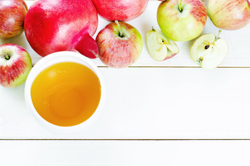 apples, honey and pomegranates, traditional food for the Jewish