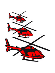 3 Hubschrauber Team Crew Muster