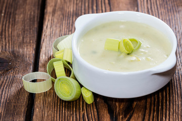 Fresh made Leek Soup