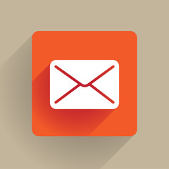 Post envelope in flat style