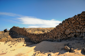 Fototapeta na wymiar Fuerteventura, Wyspy Kanaryjskie, Corralejo, wybrzeże