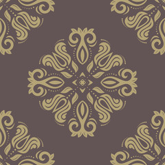 Floral Seamless Vector Pattern. Orient Abstract Background