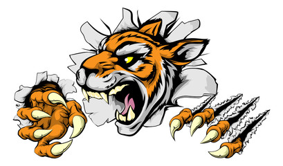 Obraz premium Angry Tiger sports mascot