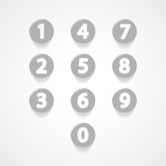Numbers set web icon