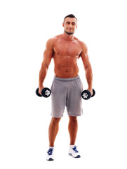 Handsome sportsman isolated 