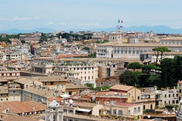 Rome aerial view from Vittorio Emanuele monument