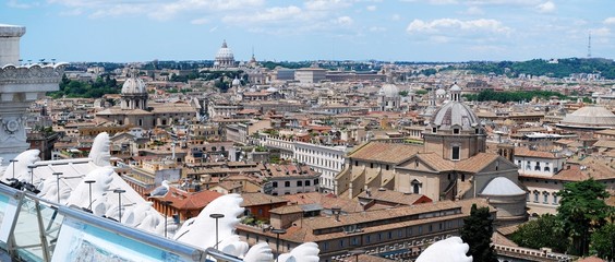 Rome aerial view from Vittorio Emanuele monument