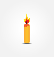 color candle vector icon vector illustration