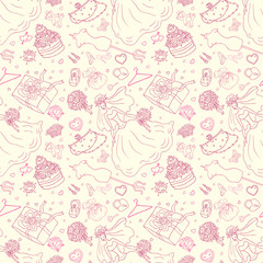 Seamless wedding patterns.